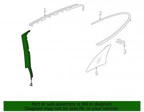 Door trim side rear right Porsche Panamera 10-16