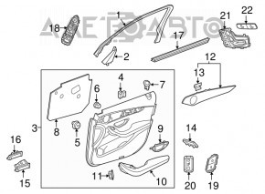 Front left window lift control Mercedes GLC 16-22 beige