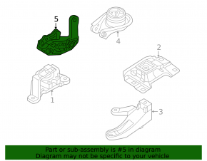 Right engine mount bracket Mazda 3 09-13