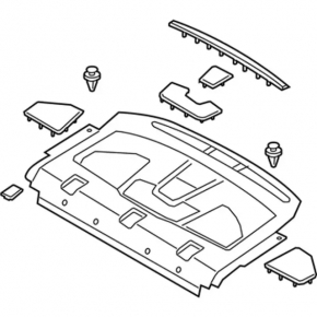 Rear shelf Ford Fusion mk5 17-20 type 1 black