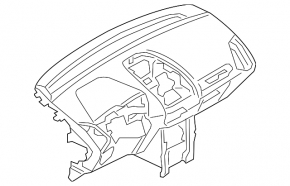 Torpedo front panel without AIRBAG Ford Ecosport 18-22 black