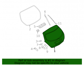 The tailgate is bare for a Nissan Murano z50 2003-2007.