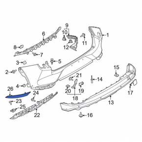 Rear Bumper Reflector Right Ford Mustang Mach-E 21-23