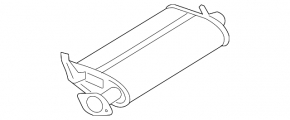 Rear muffler barrel Mitsubishi Galant 2004-2009
