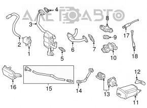 EGR valve tube Subaru Outback 15-19