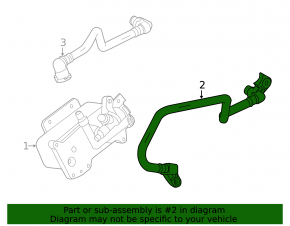 Gearbox cooling pipe input BMW 5 F10 14-16 2.0T