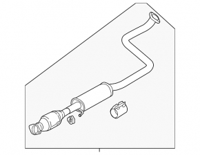 Catalytic converter lower Hyundai Elantra AD 17-19 2.0