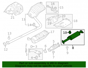 Kia Optima 11-16 hybrid mid-section exhaust manifold