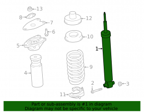 Rear left shock absorber BMW 2 F22 14-19