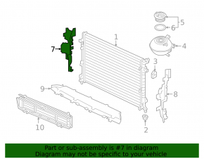 Right radiator deflector VW Atlas 18- 3.6 R-Line