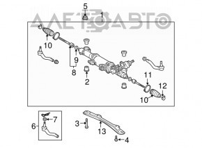 Steering rack Lexus LS460 07-12 rwd