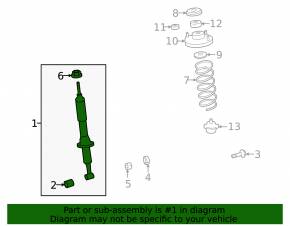 Front right shock absorber for Lexus GX460 10-23