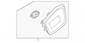 Front panel trim left headlight control Audi A6 C8 19- chrome