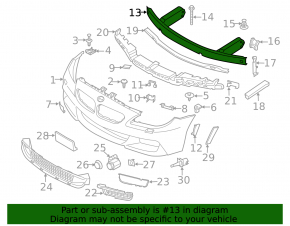 Front Bumper Reinforcement BMW 6 F06 F12 12-18 With M6