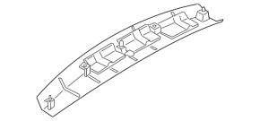 BMW X2 F39 18-23 black upper trunk lid trim
