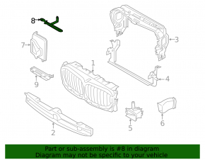 Additional cooling radiator mount upper right BMW X7 G07 19-