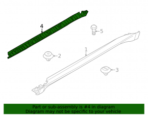Threshold bracket left BMW X5 E70 07-13