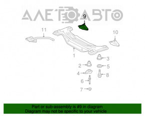 Towing bracket rear right Toyota Highlander 08-13