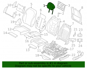 Headrest front left BMW X3 G01 18-21 leather, beige