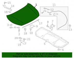 Subaru XV Crosstrek 18-23 bare hood