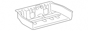Rear floor covering Toyota Sienna 13-20 brown