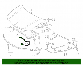 Mitsubishi Outlander 2007-2013 Front Hood Seal, Small