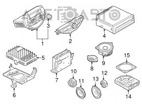 Speaker rear left Mini Cooper F56 3d 14-