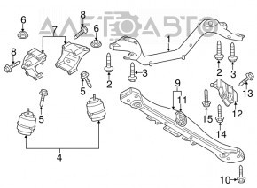 Engine Bracket Audi Q7 4L 10-15