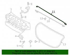 Left trunk lid hinge torsion bar for Hyundai Elantra 21-26