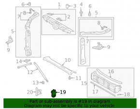 Radiator shutter motor Lexus ES300h 19-20
