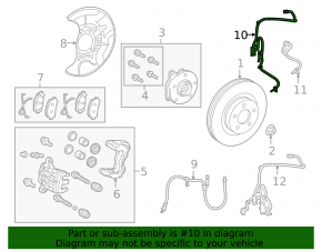 ABS sensor front left Lexus NX200t NX300 NX300h 15-21 without adaptive
