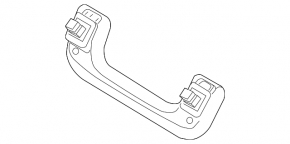 Ceiling handle rear right Audi Q3 8U 15-18 gray