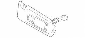 Right visor Audi A3 8V 15-16 4d black, without hook