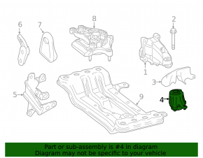 Right engine mount for Mercedes E 400 17-18 3.0T