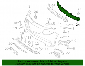 Front bumper reinforcement Mercedes W213 E 17-23 AMG