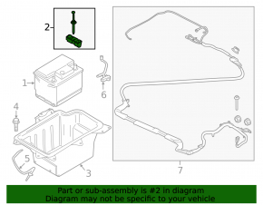 Battery mount Ford C-max MK2 13-18 type 2