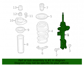 Front right shock absorber Mercedes CLA 14-19