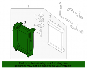 Left auxiliary radiator mounting frame for BMW X5 F15 16-18 plug-in
