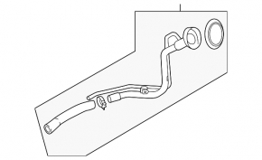 Fuel filler neck Nissan Versa Note 13-19