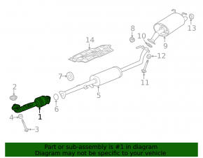 Intake pipe with catalytic converter Honda CRV 12-14 2.4