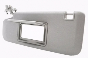 Left visor for Chevrolet Malibu 16-23, gray, without backlight, without hook