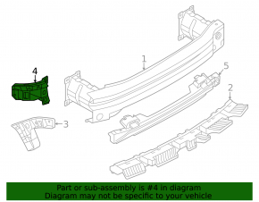 Rear bumper mount, inner right, VW Taos 22-25