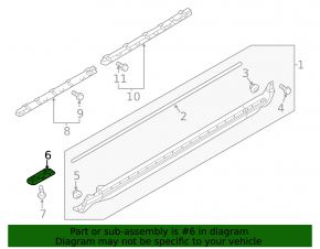 Door sill bracket right Volvo XC90 16-23