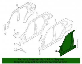 Body pillar central left BMW X5 G05 19-23