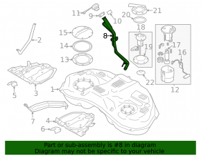 Subaru XV Crosstrek 13-17 Fuel Filler Neck