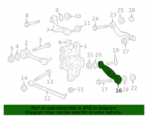 Rear right camber arm for Lexus LS 07-17