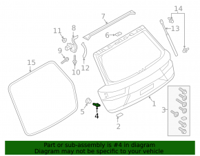 Left tailgate bumper Audi Q7 16-