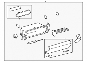 Glove box, glove compartment Lexus IS 14-20 black