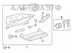 Lexus CT200h 11-17 black glove compartment, scratches, broken mount