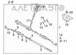 Right steering tip for Kia Sorento 14-15